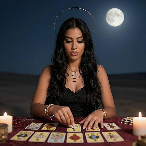 Mystical Middle Eastern Woman with Runes