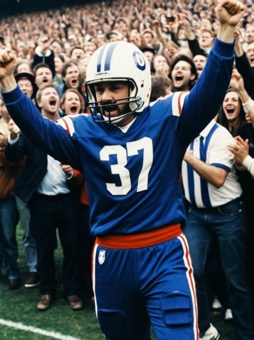 Dynamic Football Celebration in Cinematic Style