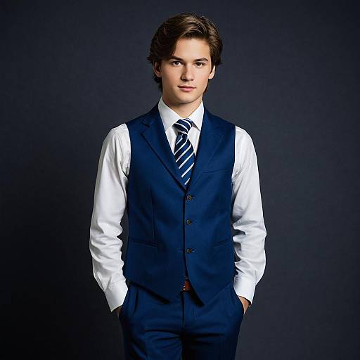 Navy Blue Formal Suit for Men