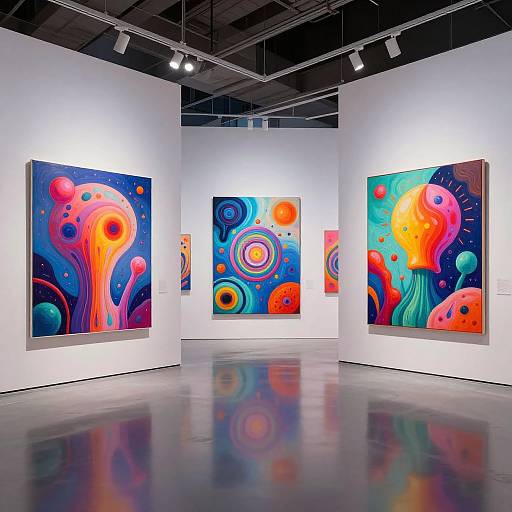 Futuristic Cyberpunk Art Gallery