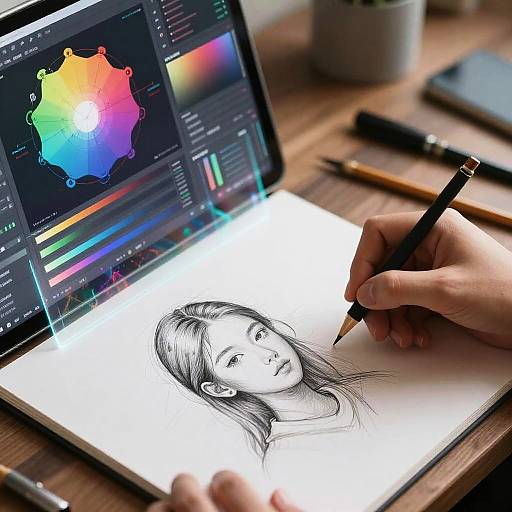 AI Sketch to Detailed Digital Painting