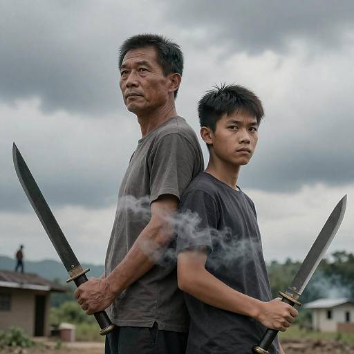 Dynamic Duo Against a Dramatic Sky
