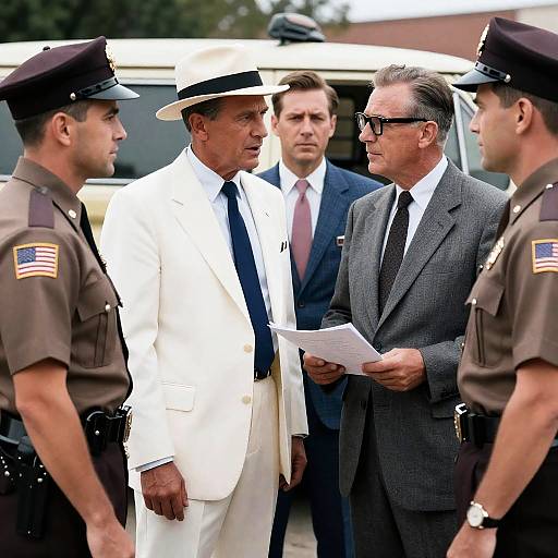 1950s Outdoor Gathering of Five Men