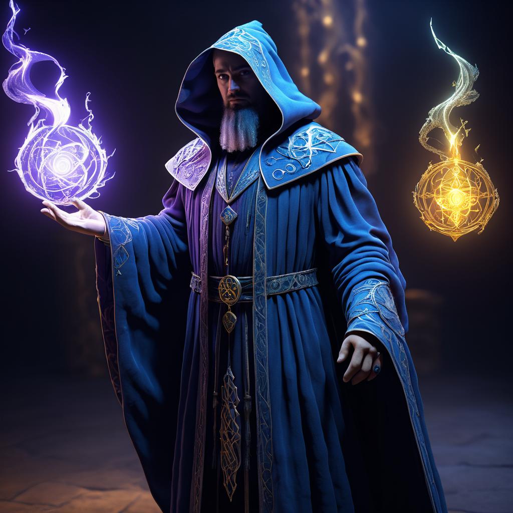 Elemental Wizard in Hyper Realistic Detail