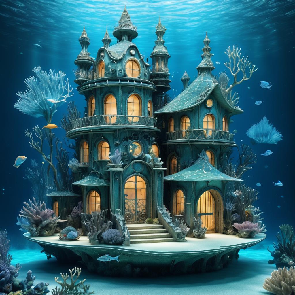 Coral House Underwater Fantasy Scene