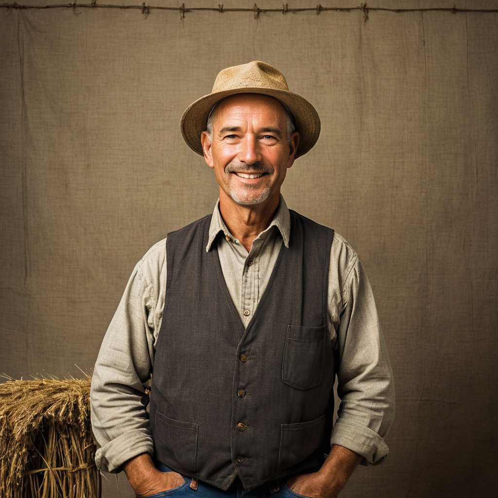 Charming Photo Shoot of an Old Farmer