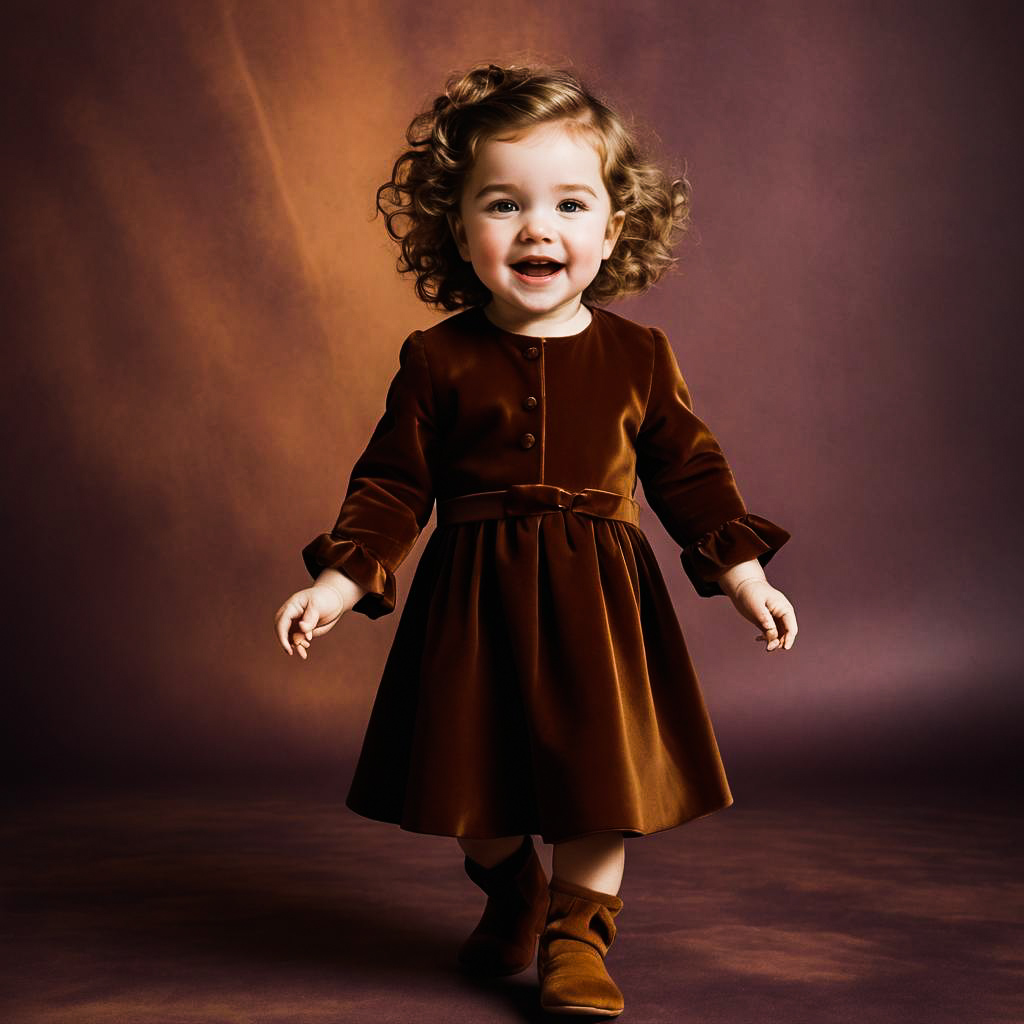 Thanksgiving Toddler Shoot with Velvet Background