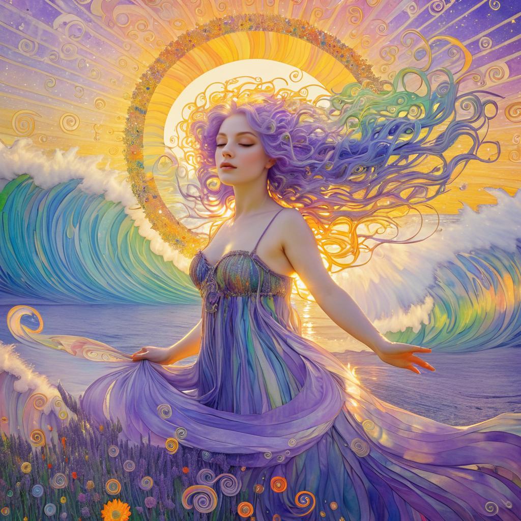 Psychedelic Fairy with Lavender Hair