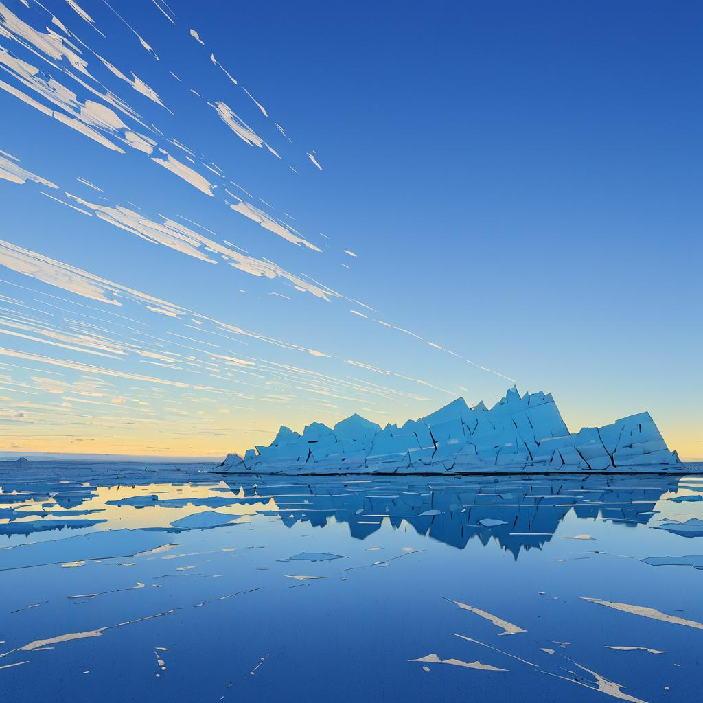 Abstract Permafrost Landscape in Midday Light