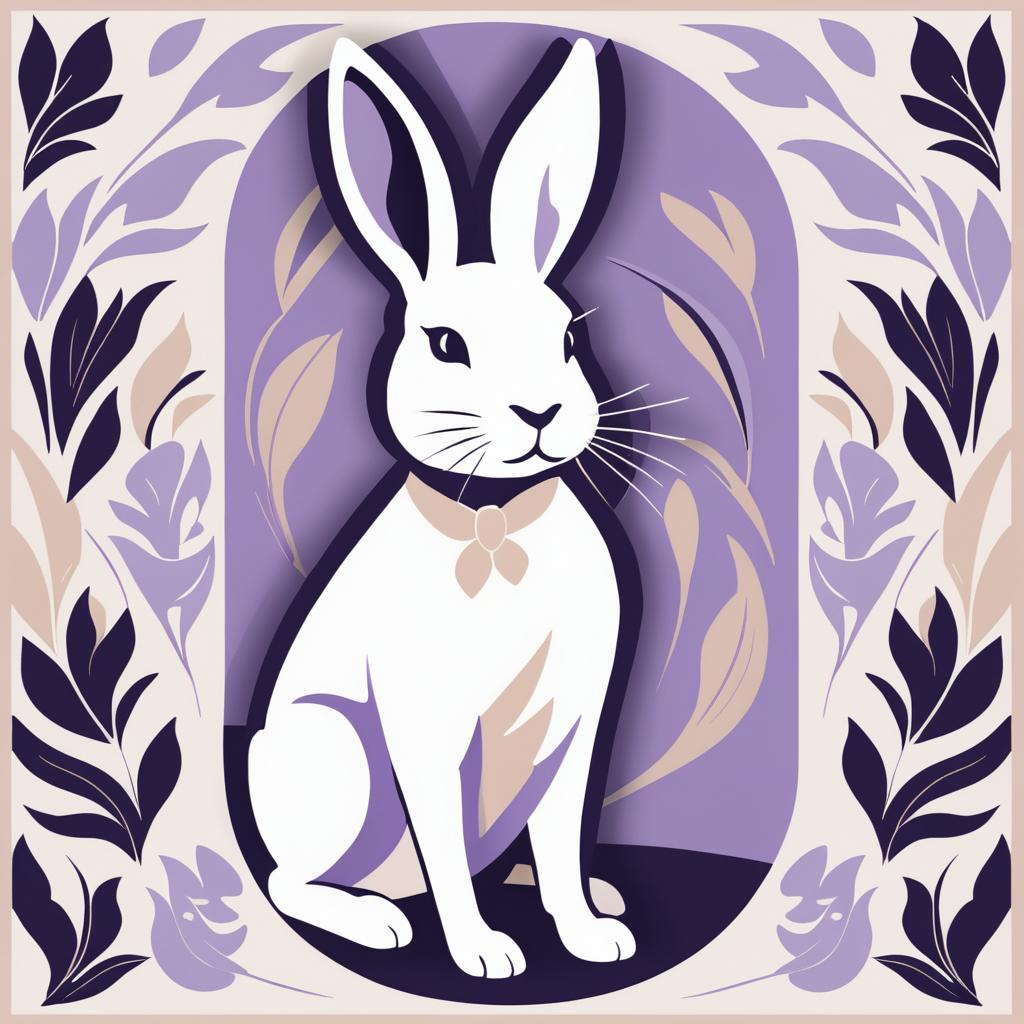 Matisse-Inspired Rabbit Illustration