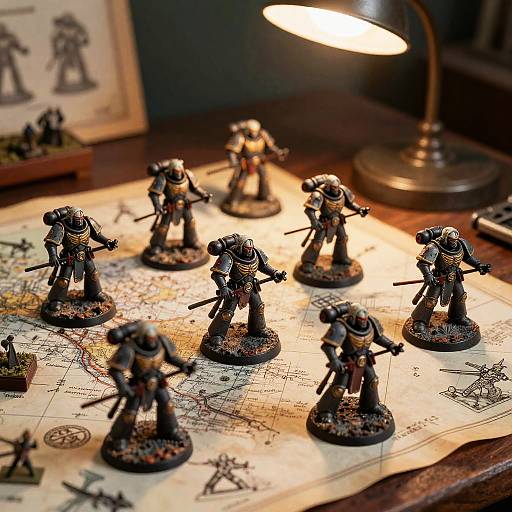 Vintage Primarch Miniatures on Tabletop