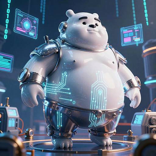 Futuristic Fat AI Generator Visualization