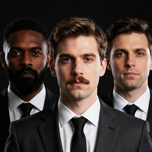 Three Men in Suits Portrait