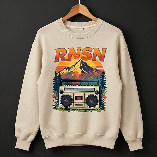 Vintage 1980s Retro Sweatshirt Design