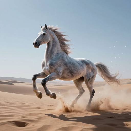 Spectral Knight in Mirrored Desert