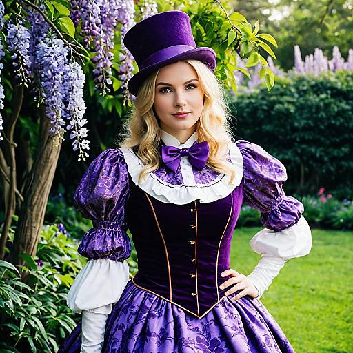 Vibrant Violet Wonka Cosplay Portrait