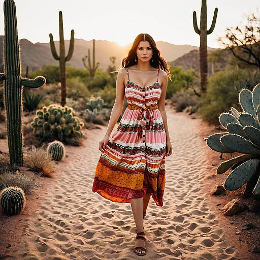 Sunset-Inspired Bohemian Fashion Photography