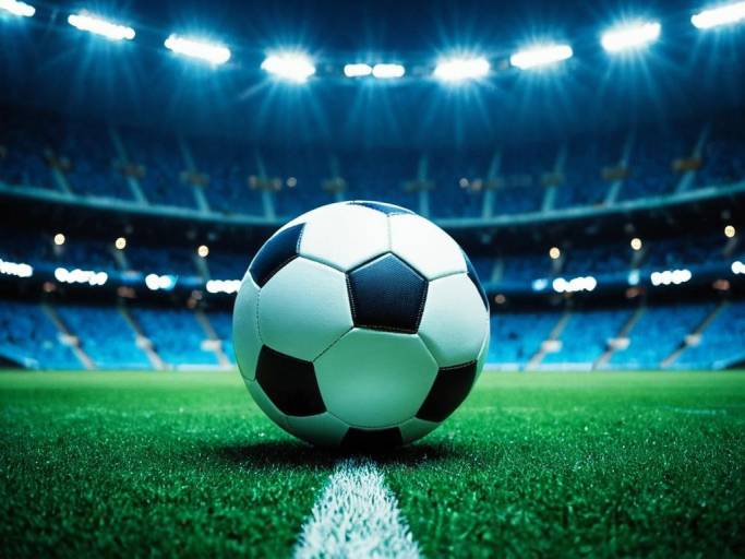 Soccer Ball on Stadium Field