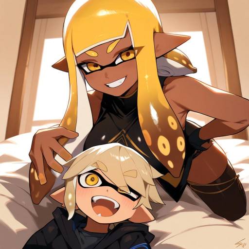 Inkling Characters with Tentacle Hair Design