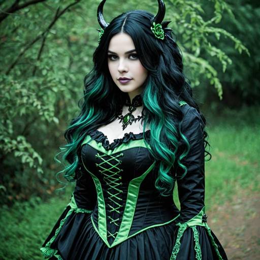 Gothic Druella Costume with Dark Waves