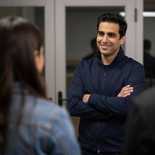 Two People in Dimly Lit Encounter