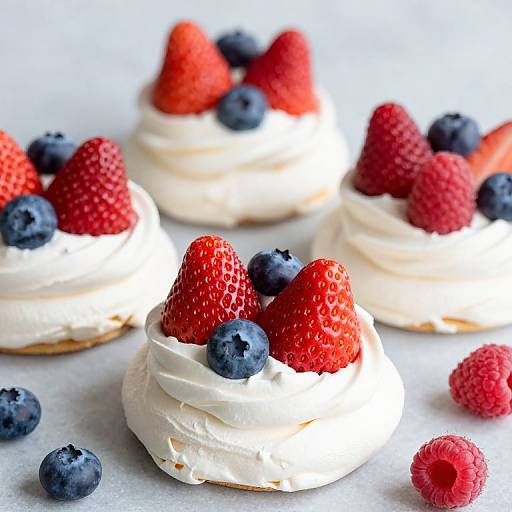 Elegant Sugar-Free Berry Pavlovas