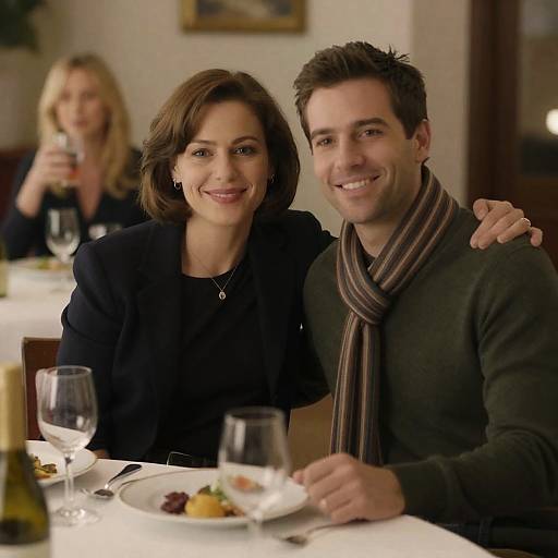 Couple Dining in Cozy Atmosphere