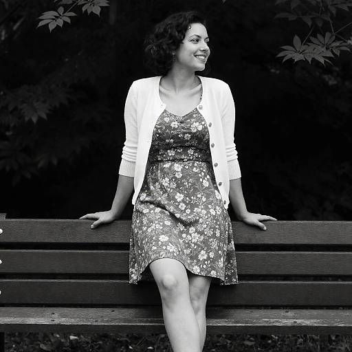 Charming Black-and-White Portrait of a Woman