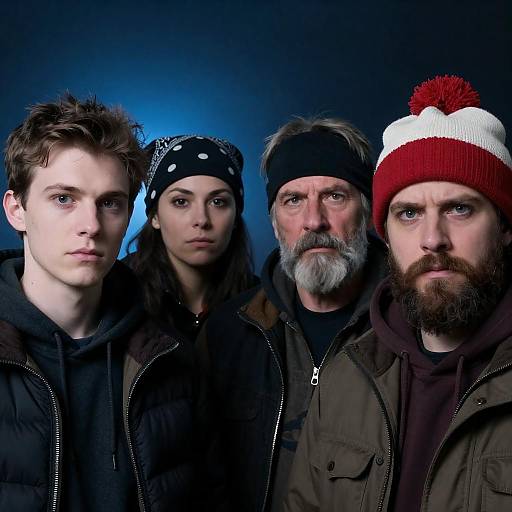 Intense Expressions in Winter Portrait