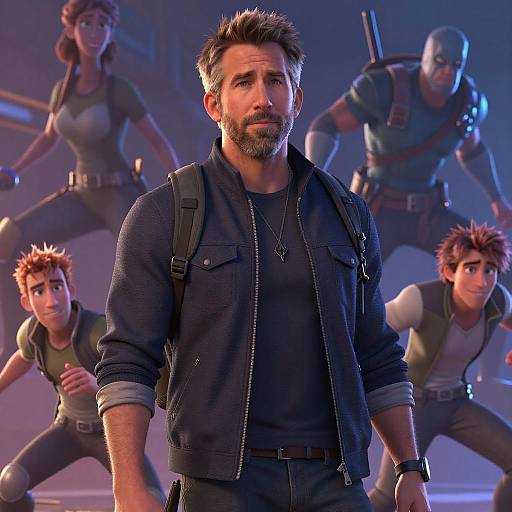 Low Angle Ryan Reynolds Portrait