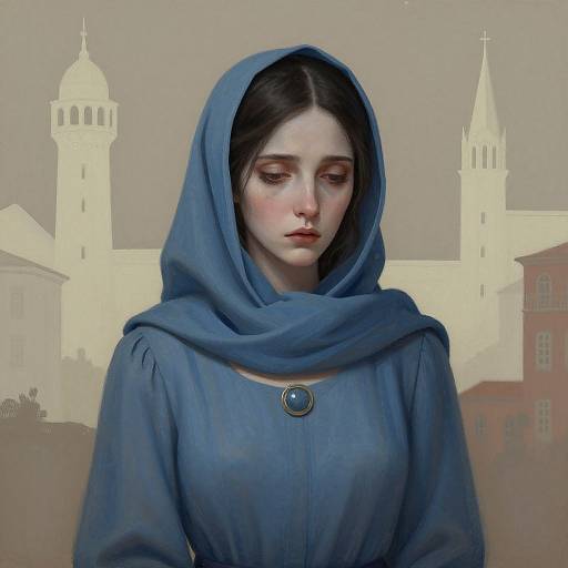 Melancholy Woman in Surreal Architecture