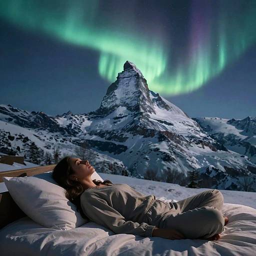 Serene Meditation with Aurora Mountain