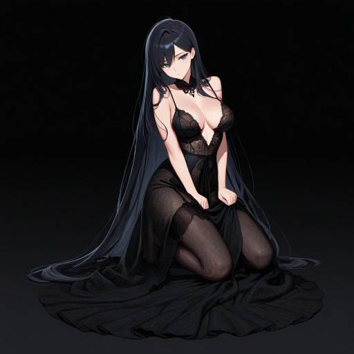 Elegant Lady in Lingerie with Graceful Hues Elegant Lady in Lingerie with Graceful Hues