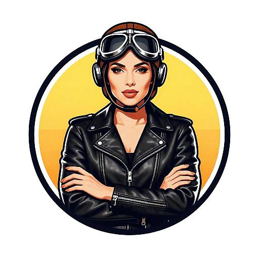 Surreal Intrepid Female Pilot Logo