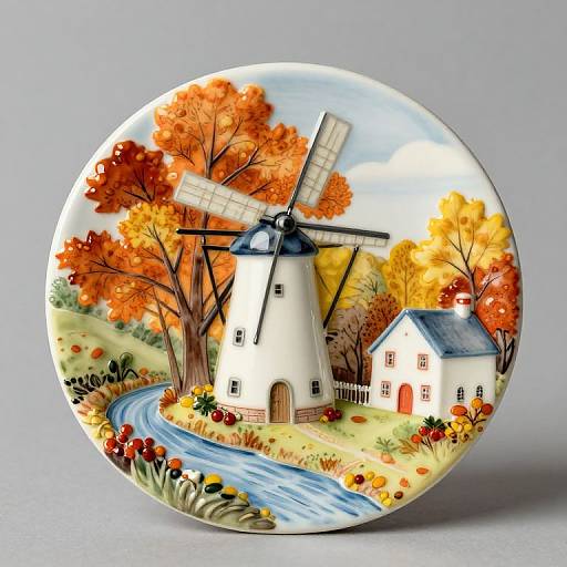 Autumnal Ceramic Mill Ornament