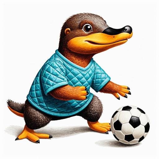 Quilting Platypus Playing Soccer