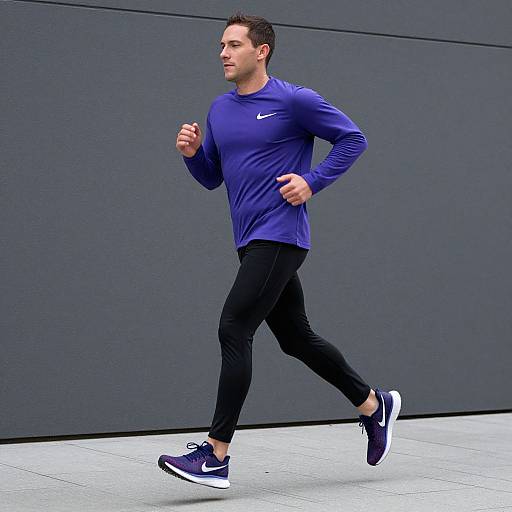 Athletic Man Jogging in Nike Gear