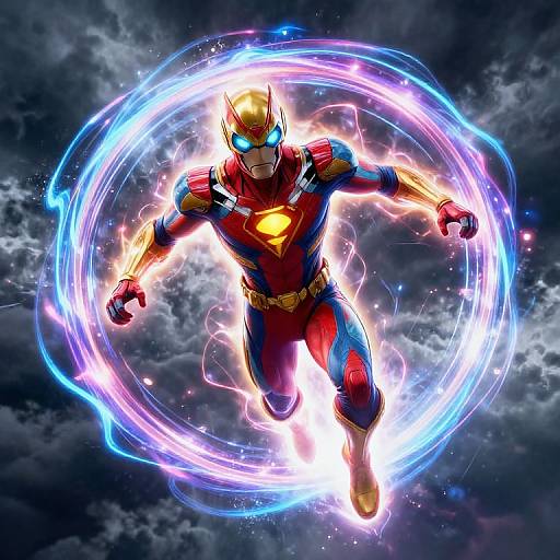 Epic Teleportation Superhero Portal Burst