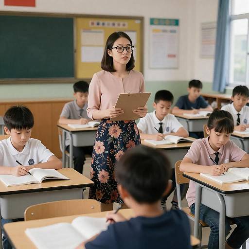 Engaging Classroom Environment with Teacher and Students