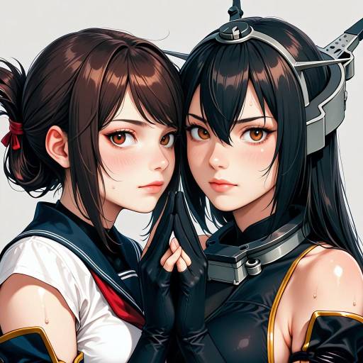 Schoolgirls in Uniform with Accessories
