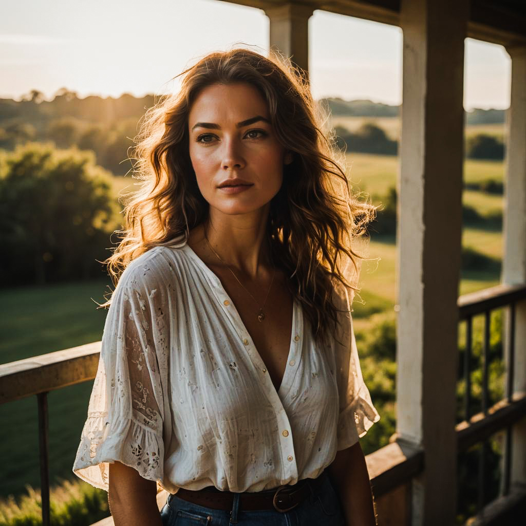 Candid Sunlit Portrait of a Woman