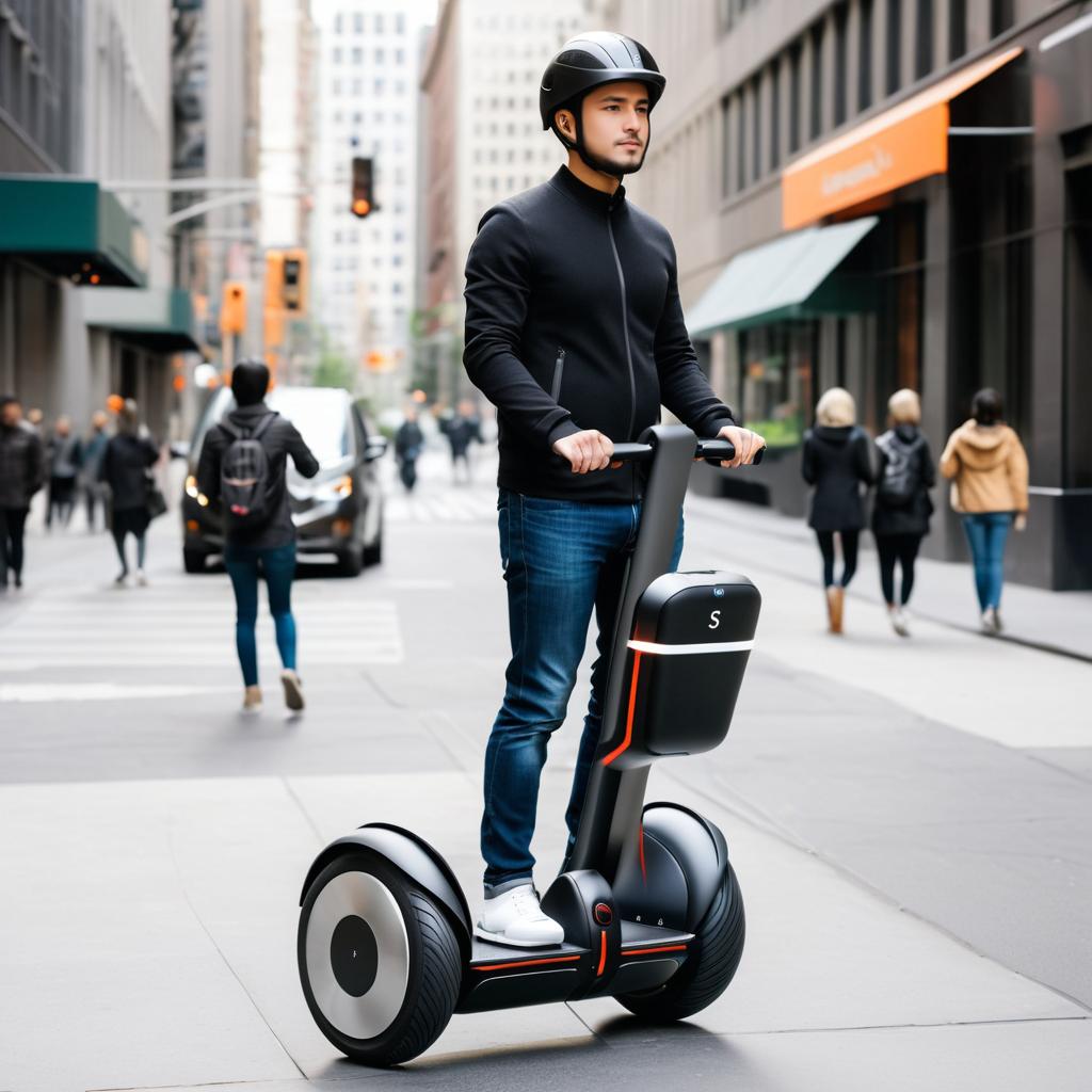 Urban Courier on Sporty Carbon Fiber Segway