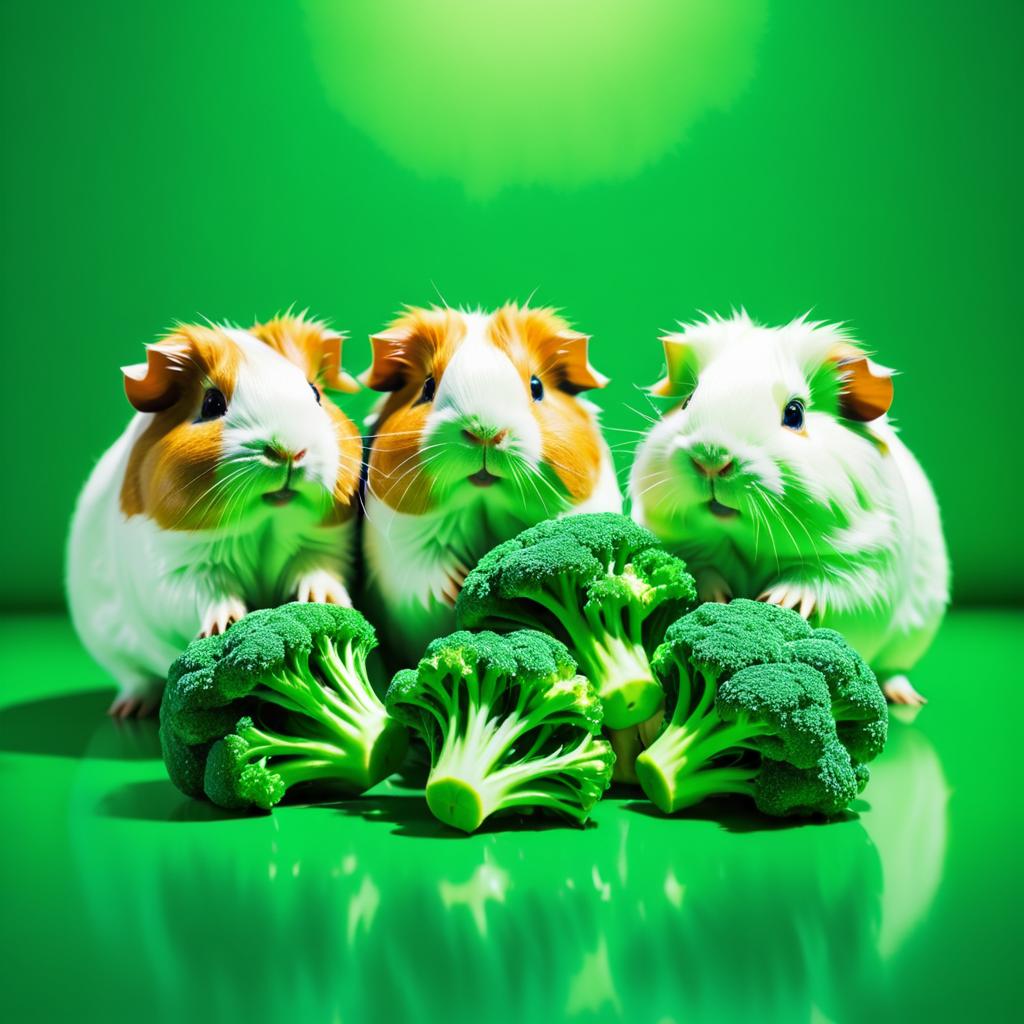 Cute Guinea Pigs with Glam Rock Style