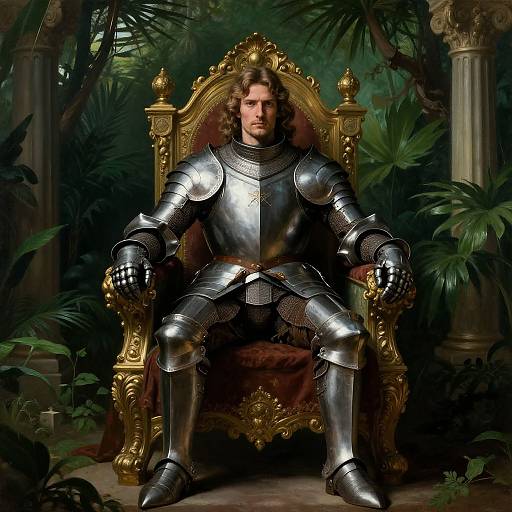 Baroque Portrait of Knight in Oasis