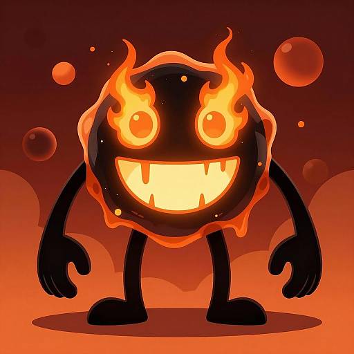 Vibrant Abstract Character in Surreal Background