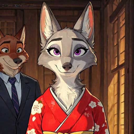 Anthropomorphic Female Wolf in Stunning Art Styles