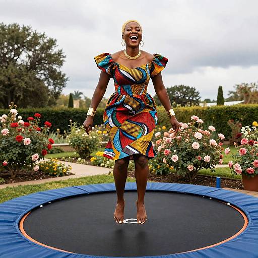 Joyful Author in Rose Garden