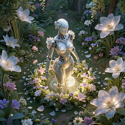 Lunar Garden of Cybernetic Blossoms