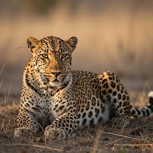 Stunning Leopard in a Sunlit Habitat
