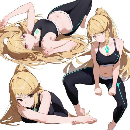 Dynamic Pose of a Blonde Mythra